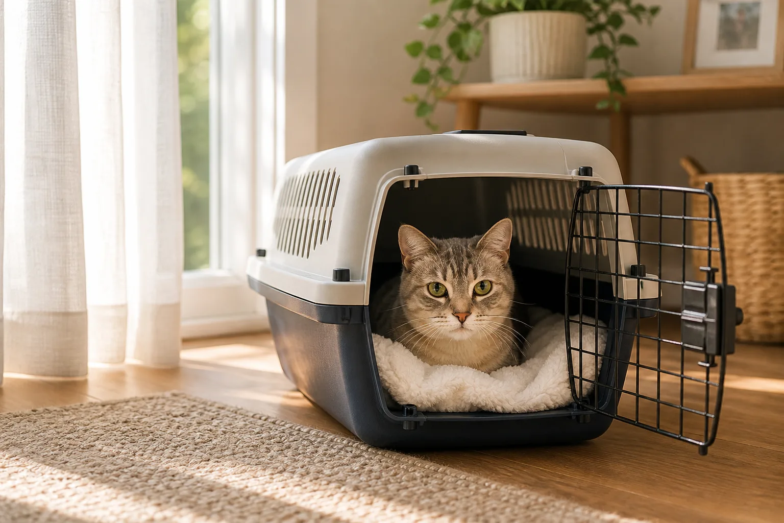 Premium editorial image for bringing home a new cat: a gentle first 72-hour plan featuring a tortoiseshell adult cat