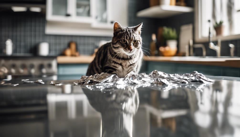 aluminum foil deters cats