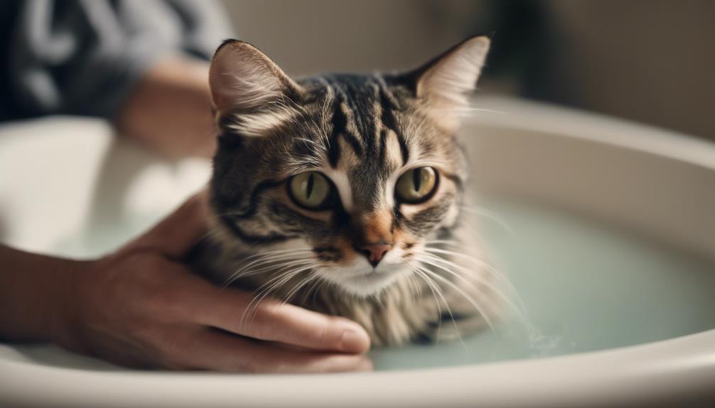 anxious cats and baths