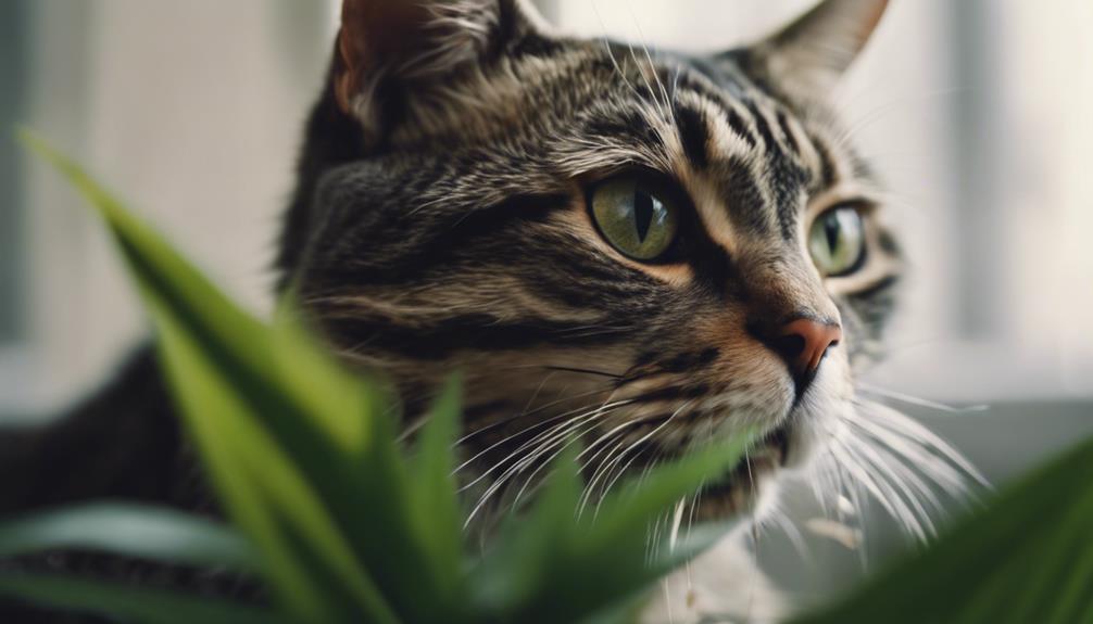 cats and palm leaves