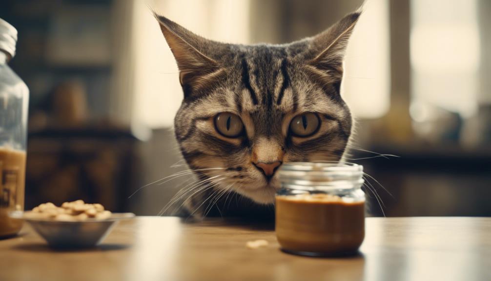 cats and peanut butter