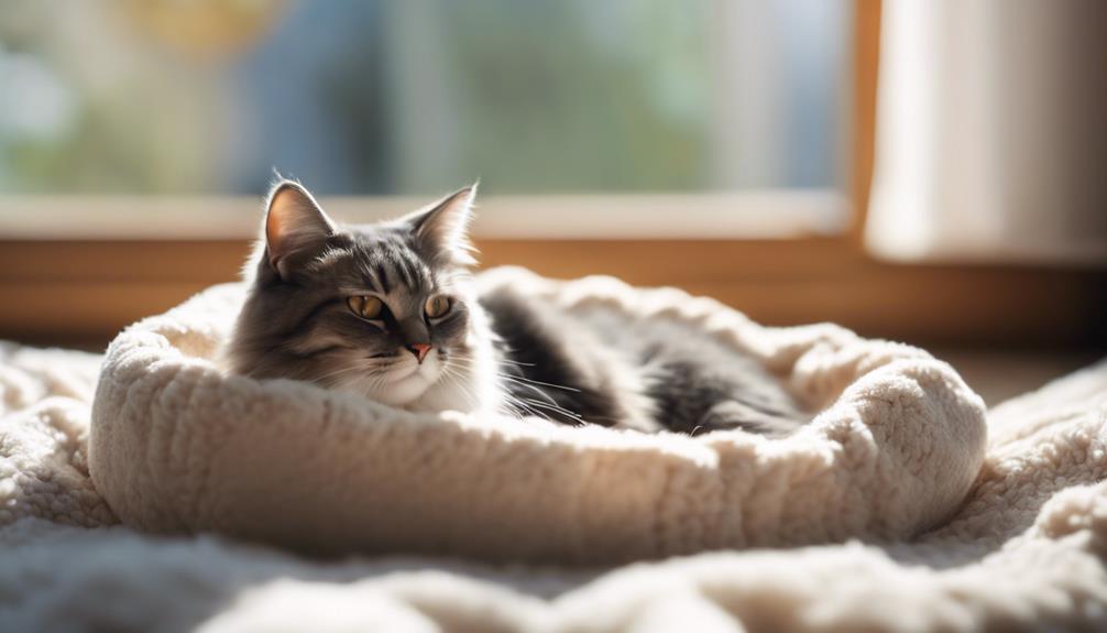 encouraging cats to use their bed