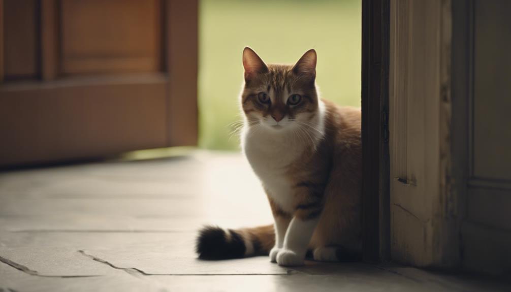 feline curiosity on display