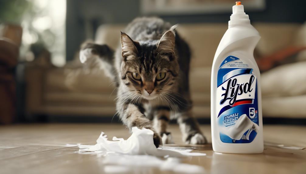 lysol exposure in cats