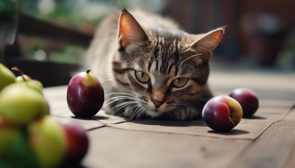 plums harmful to felines