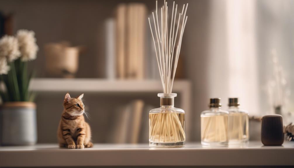 reed diffusers and cats