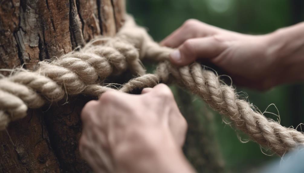 securing the rope securely